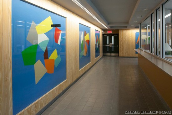 Author :Etchevery, Robert   Date : 01/06/2012 "Points of vision", acrylic on aluminium and pine, École des métiers de la construction de Montréal, Montreal, 2011-2012.